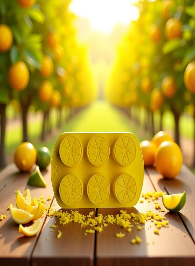Labriciyon 1Pc Yellow Fruit Shaped Silicone Molds,3D Lemon Fondant Mold,for Cake Cupcake Dessert Candle Decor,Suitable for Making Chocolates,Candy Biscuit Sugar Baking Mold Jellies,Candy Making Supplies - Image 3