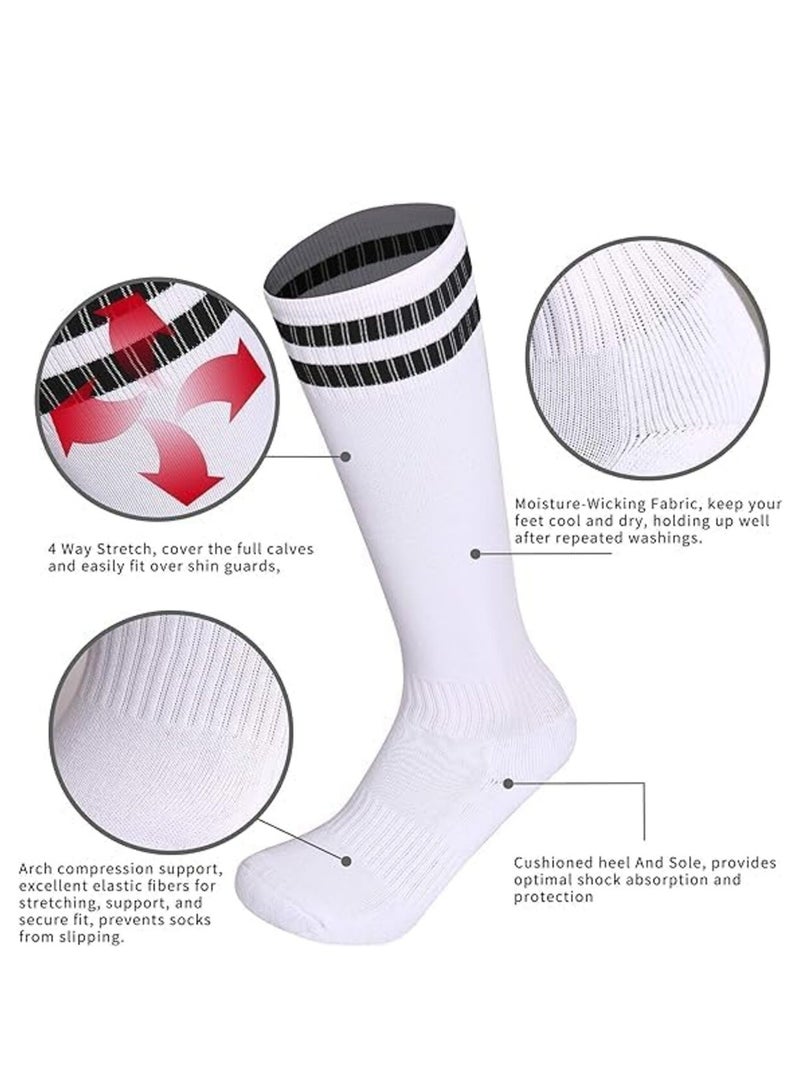 اسرلي وايت 4 أزواج من جوارب كرة القدم للأطفال (لونين) - Image 5