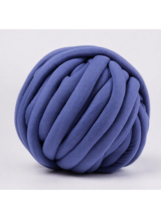 Chunky Velvet Tube Yarn 1kg – Navy Blue 4cm thickness - Image 1