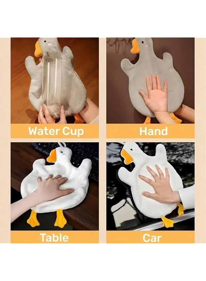 The Bros Fuzzy Towels in Gray - Quick-Drying, Decorative Goose Towels for Your Bathroom - Image 4