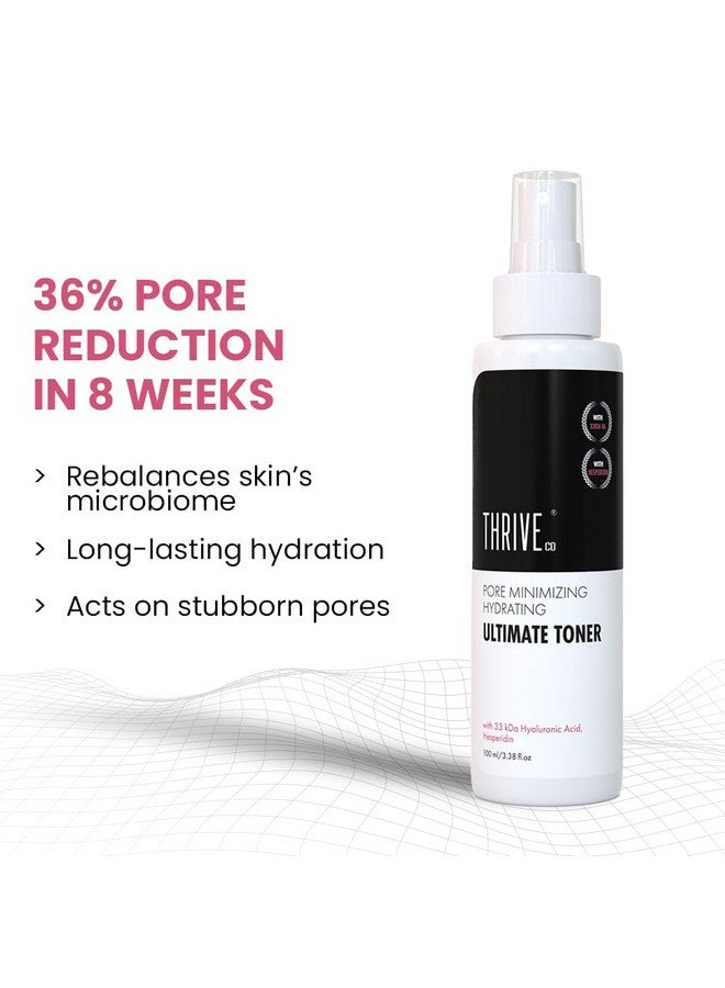 THRIVECO Pore-Minimizing Ultimate Toner | Clinically Proven | 36% Pore Reduction In 8 Weeks | Hydrating Face Toner For Glowing & Firm Skin | Hesperidin & Hyaluronic Acid | Men & Women | 100Ml - Image 2