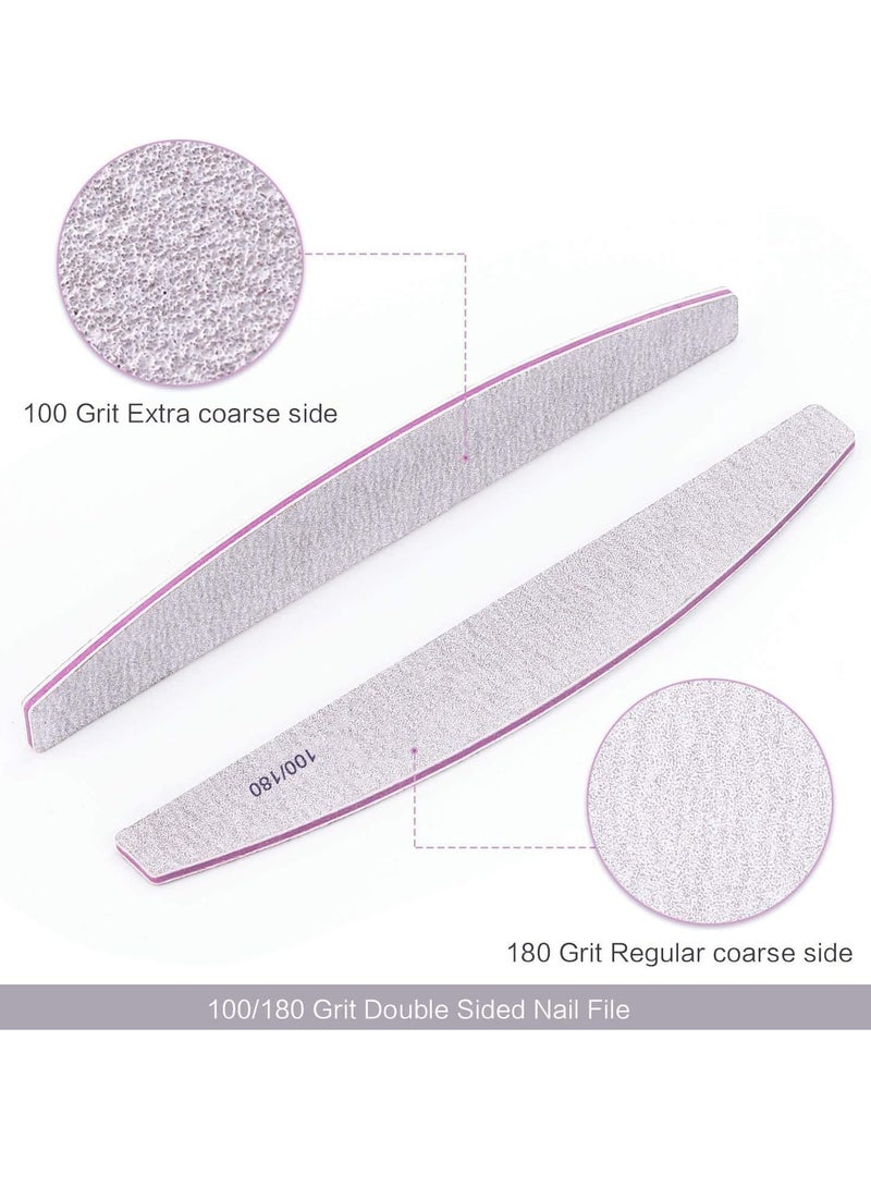 Red Blossom Nail File 10 PCS Professional Nail Files Double Sided Emery Board(100/180 Grit) Nail Styling Tools Pet Grooming Tools for Home and Salon Use  - Image 2