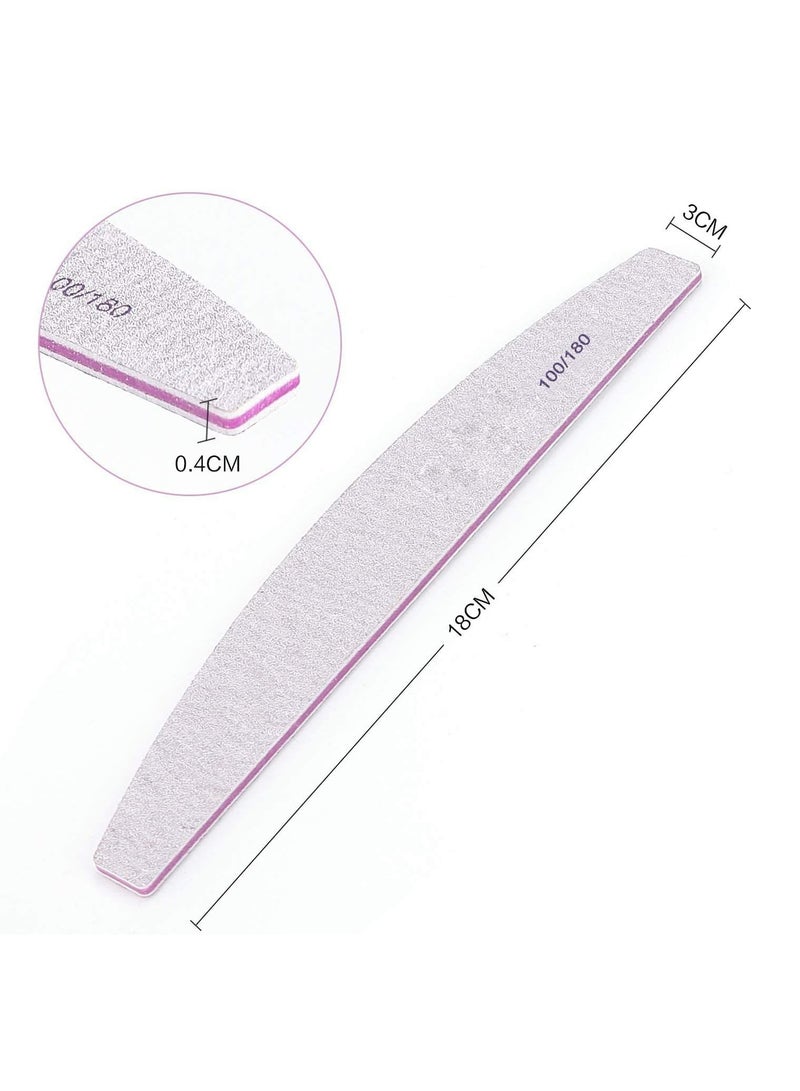 Red Blossom Nail File 10 PCS Professional Nail Files Double Sided Emery Board(100/180 Grit) Nail Styling Tools Pet Grooming Tools for Home and Salon Use  - Image 3