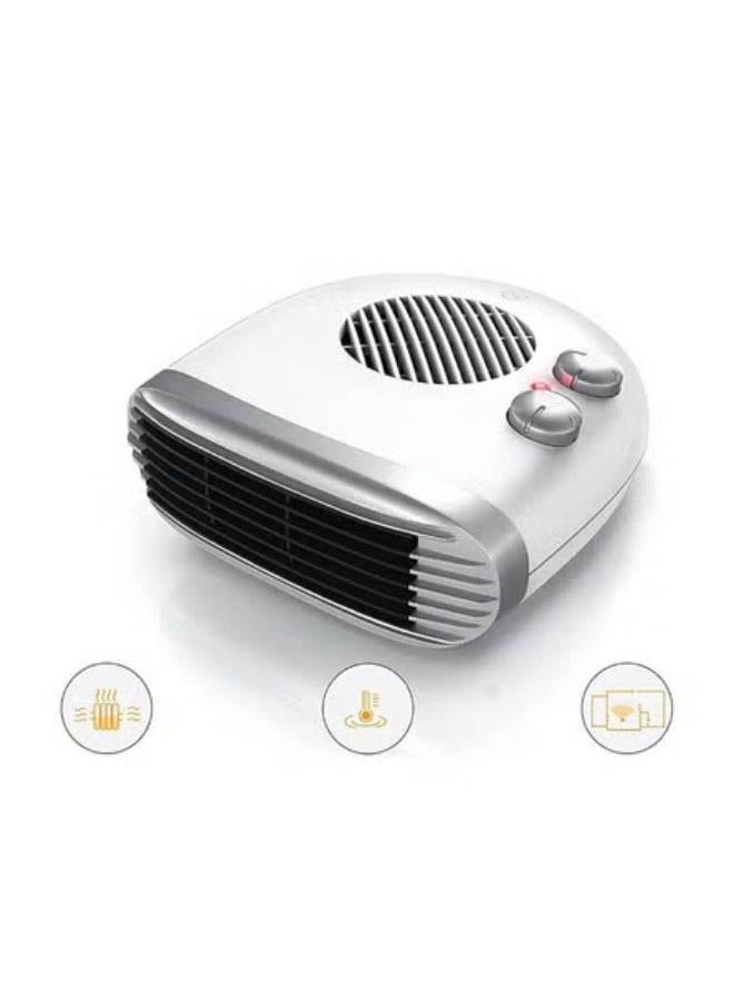 NH1228 Fan Heater Electric 2000W Compact Room Heater with Dual Heat Settings 1000W/2000W, Adjustable Temperature Control, Fast Heating & Overheating Protection - Image 2