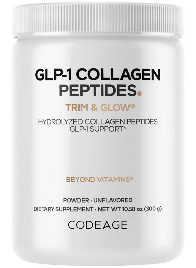 Codeage GLP-1 Collagen Powder Supplement - Nextida GC Collagen Peptides - GLP 1 Support - Hydrolyzed, Grass-Fed, Type I & III, Unflavored - Non-GMO, Gluten-Free, Dairy-Free - 10.58 Oz - Image 1