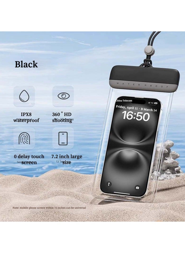 IPX8 Waterproof phone case 30m Deep Dive, Responsive Touchscreen, Universal Fit for Most Phones, Underwater HD Photography, Adjustable Strap（White，Black，Blue）  - Image 2