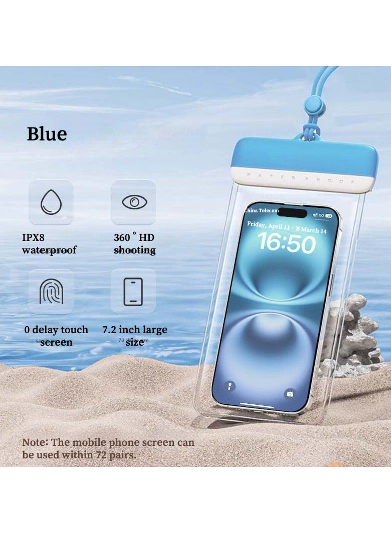 IPX8 Waterproof phone case 30m Deep Dive, Responsive Touchscreen, Universal Fit for Most Phones, Underwater HD Photography, Adjustable Strap（White，Black，Blue）  - Image 3