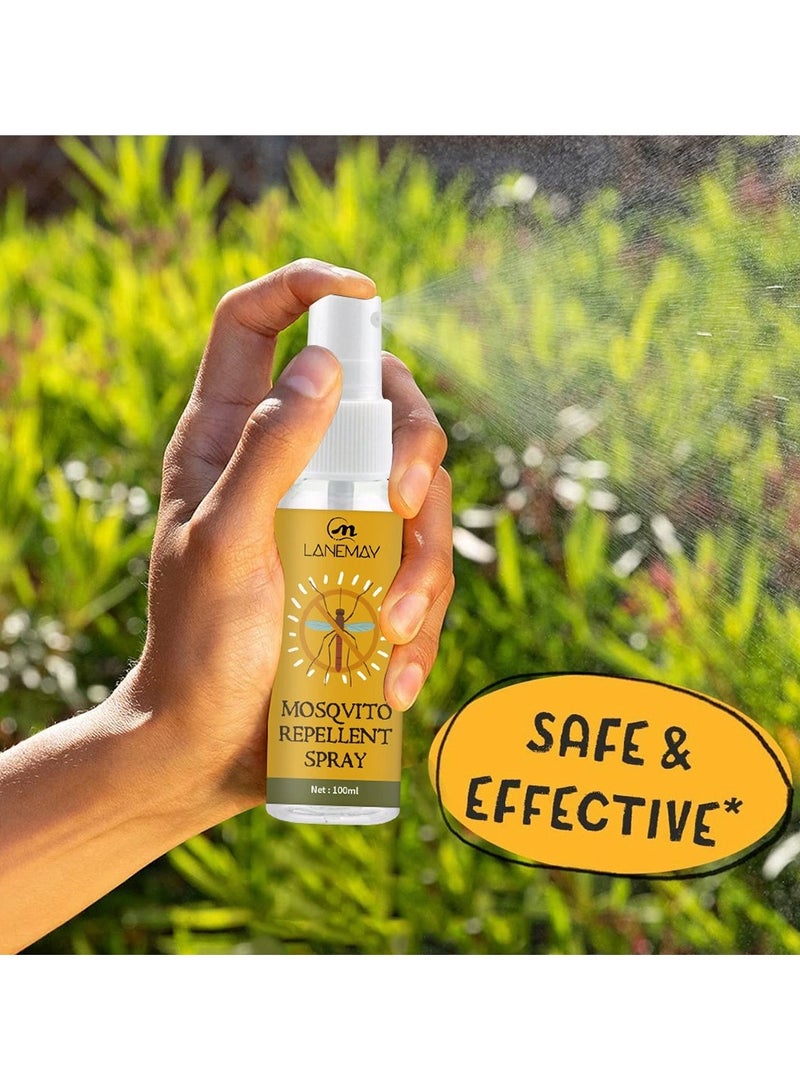LANEMAY Mosquito Repellent Spray Summer Insect Protection Herbal Body Mist Cooling Natural Plant Based Bug Spray  - Image 2
