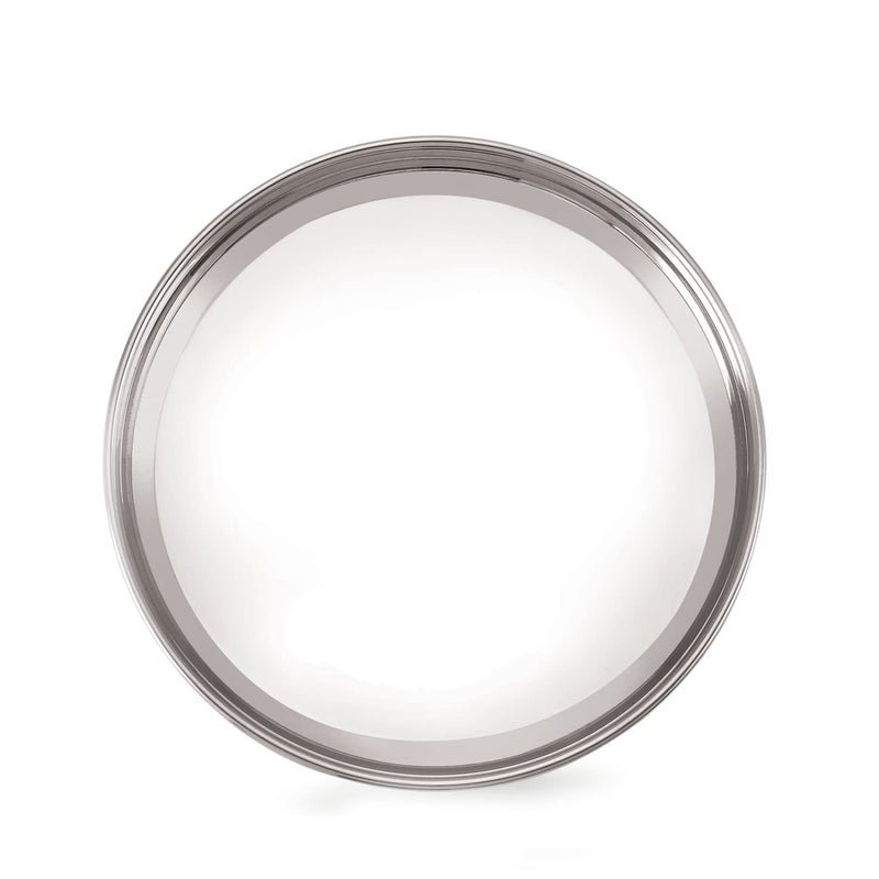 Neelam Neelam Stainless Steel 12 22G Buffet Plate, 28 cm, Silver, Set of 4 - Durable, Elegant Round Plates for Serving in Buffets, Parties, Special Occasions, Long-Lasting, Easy to Clean & Maintain. - Image 3