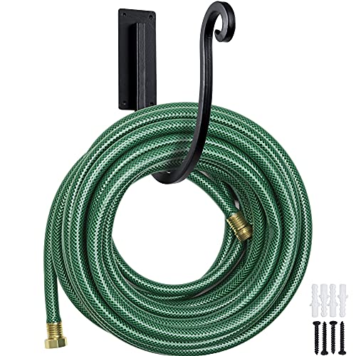 YANGSHUO Garden Hose Holder Outside: Wall Mount Water Hose Holder - 8Inch Heavy Duty Garden Water Hose Hanger for Outside Hose Storage - Image 1