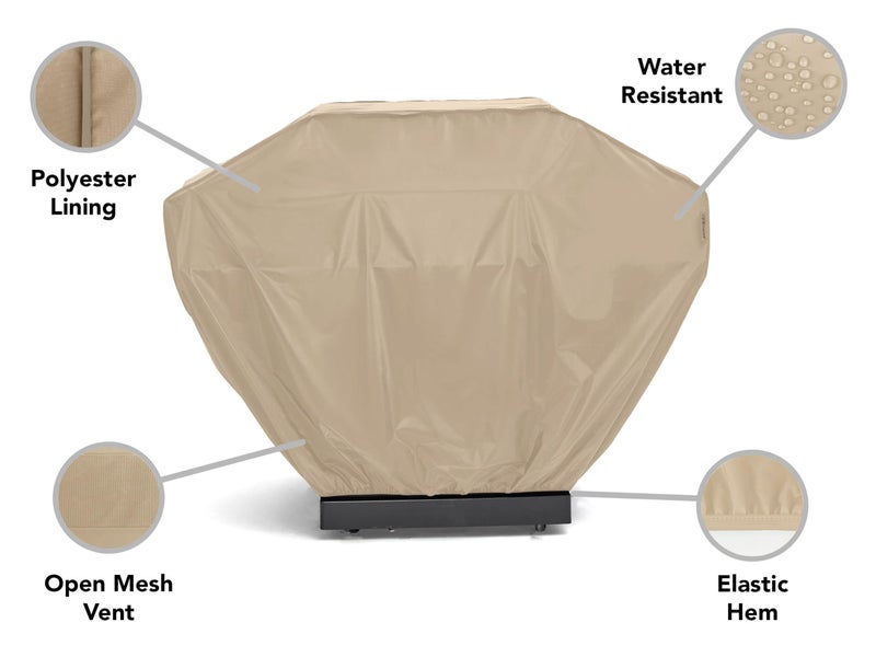 Covermates Classic Island Grill Cover - All-Weather Heavy Duty Outdoor BBQ Cover with Mesh Vents, Water-Resistant 12-Gauge Vinyl Protection for Large Island Grills, 86 Inch, Classic Tan - Image 2
