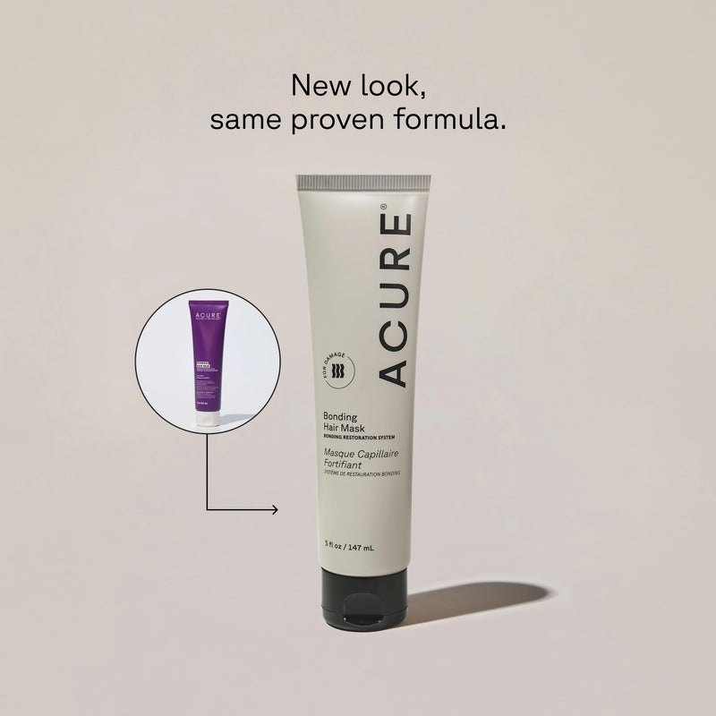 Acure Bonding Hair Mask - Weekly Deep Conditioning Hair Mask for Damaged Locks, Rescue Bond Repair Treatment for Dry, Damaged, Thin, Fine Locks, Natural Ingredients, Vegan - 5 fl oz - Image 2