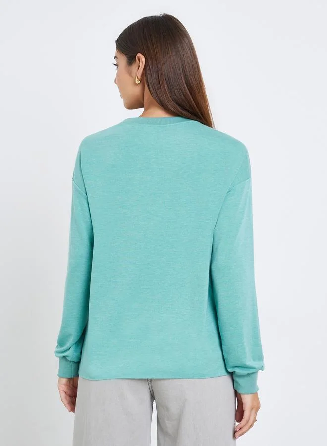 Take Two Green Take Two Green Regular Fit Desert Graphic Sweatshirt for Women | Best Price UAE