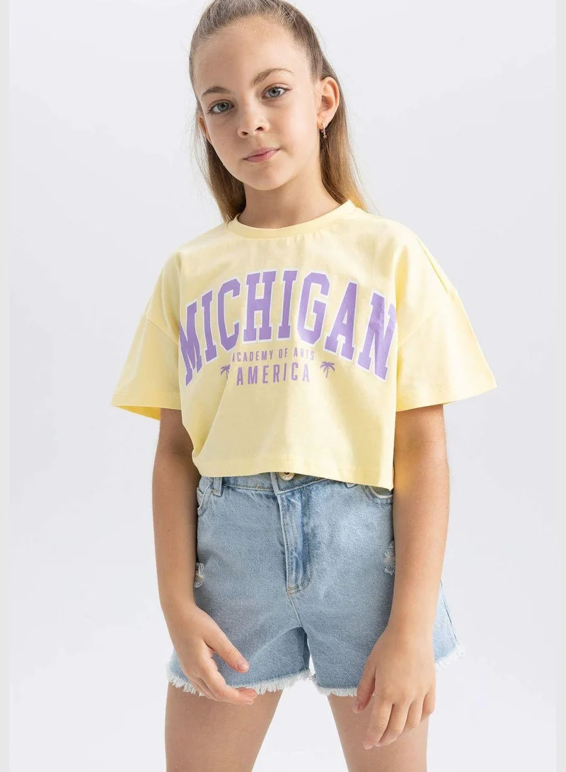 DeFacto Girl Knitted Short Sleeve Body