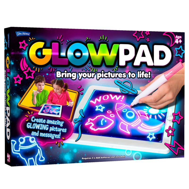 John Adams | GLOWPAD light-up drawing pad: Bring your pictures to life! | Arts & crafts | Ages 4+ - Image 1