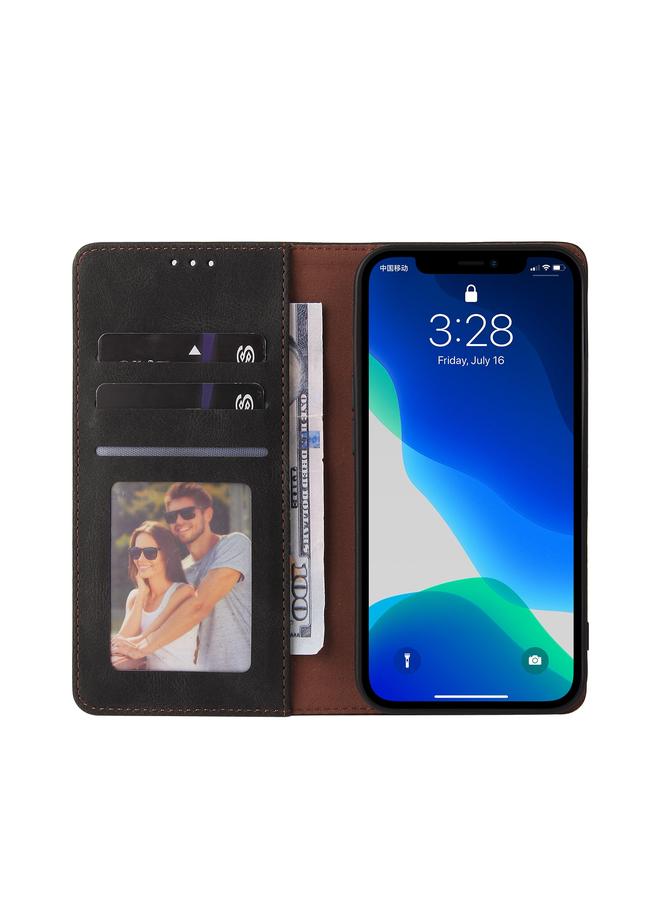 Zaboon Case For iPhone 13 Pro Simple Suction Closure Horizontal Flip Leather Case with Holder & Card Slot & Wallet - Image 4