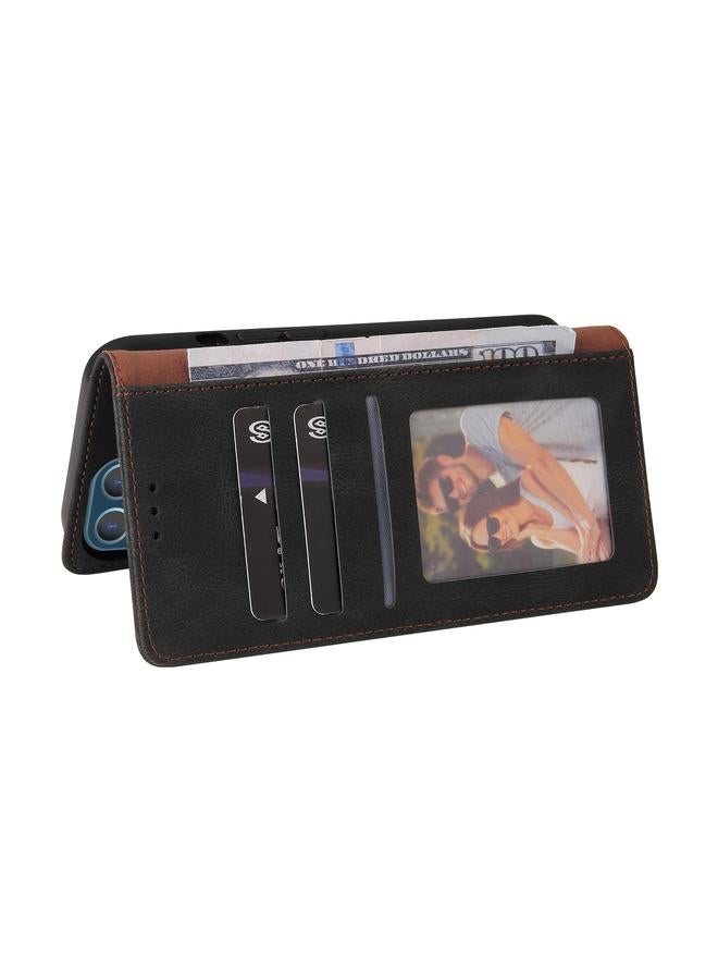 Zaboon Case For iPhone 13 Pro Simple Suction Closure Horizontal Flip Leather Case with Holder & Card Slot & Wallet - Image 5