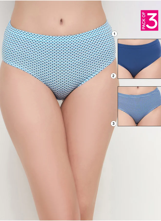 Clovia Clovia Set of 3 - Mid Rise Hipster Panties with Inner Elastic