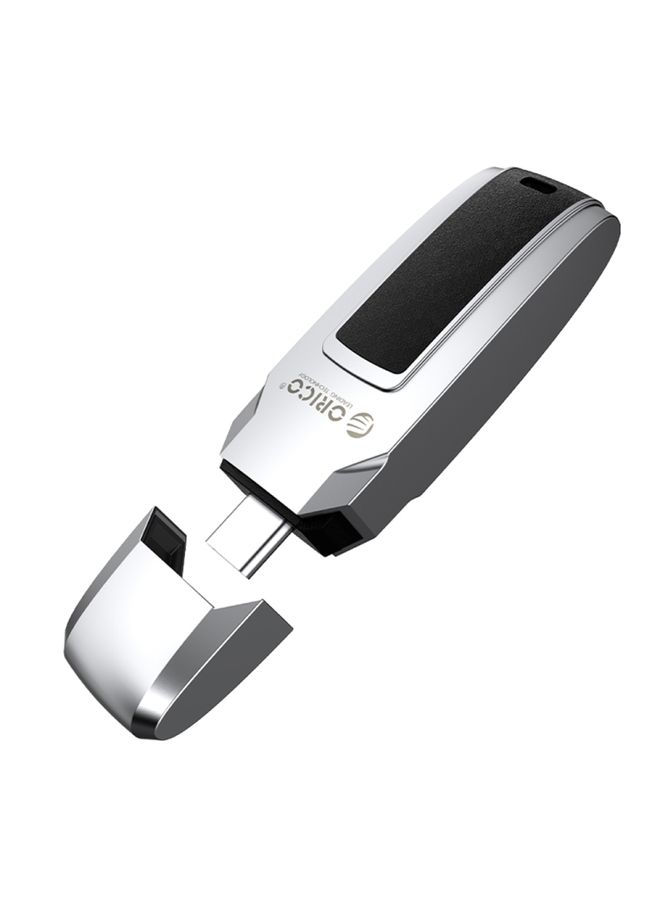 BURAQ ORICO USB Flash Drive, Read: 100MB/s, Write: 50MB/s, Memory:32GB, Port:Type-C(Silver)  - Image 1