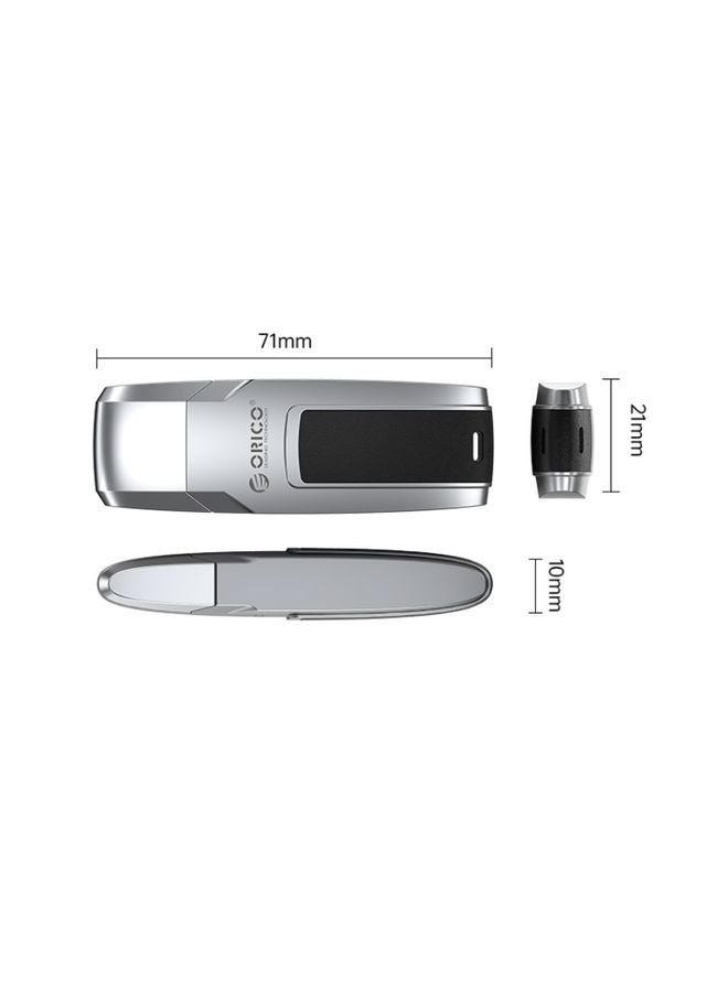 BURAQ ORICO USB Flash Drive, Read: 100MB/s, Write: 50MB/s, Memory:32GB, Port:Type-C(Silver)  - Image 3