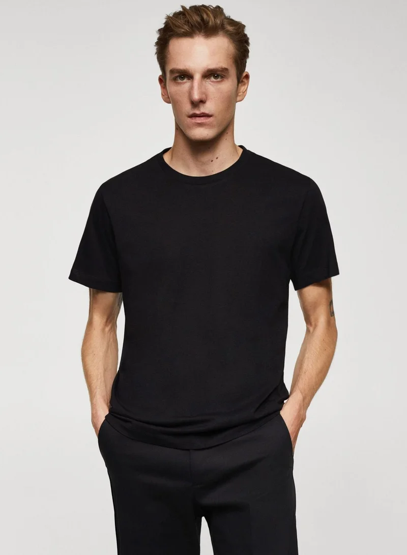 Mango Man Essential Crew Neck T-Shirt