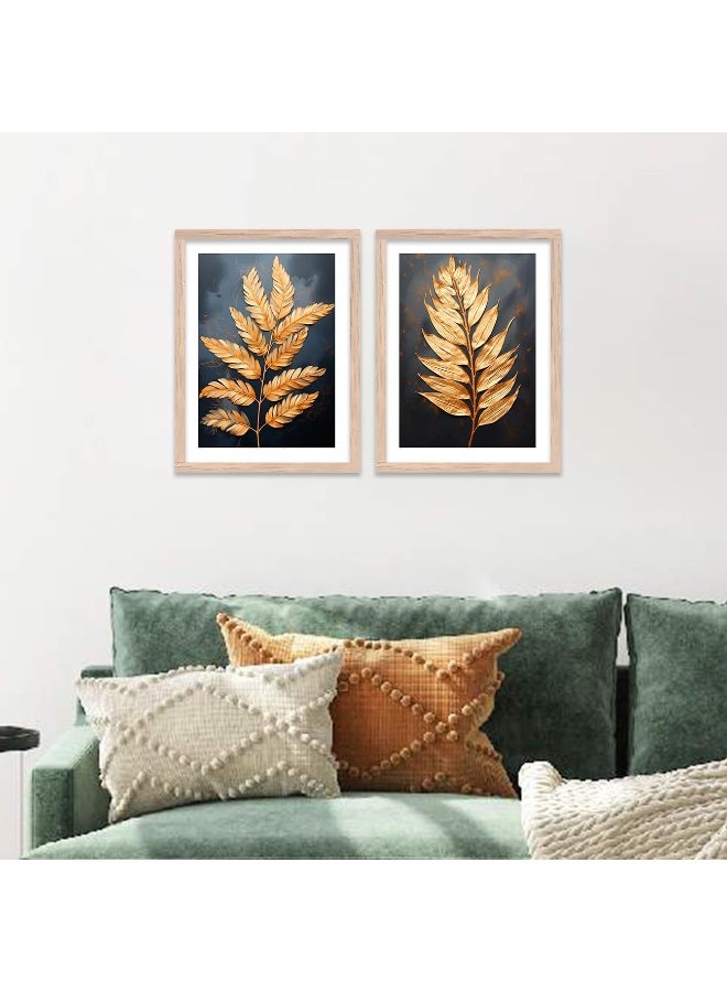 Home Trove Kotart Aesthetic Modern Art Wall Paintings With Frame For Living Room Bedroom Office Wall Decoration - Home Decor Frames (10 X 13 Inch, Multicolor) Set Of 2 (D)  - Image 3