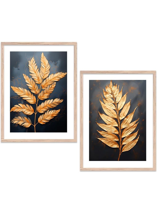 Home Trove Kotart Aesthetic Modern Art Wall Paintings With Frame For Living Room Bedroom Office Wall Decoration - Home Decor Frames (10 X 13 Inch, Multicolor) Set Of 2 (D)  - Image 1