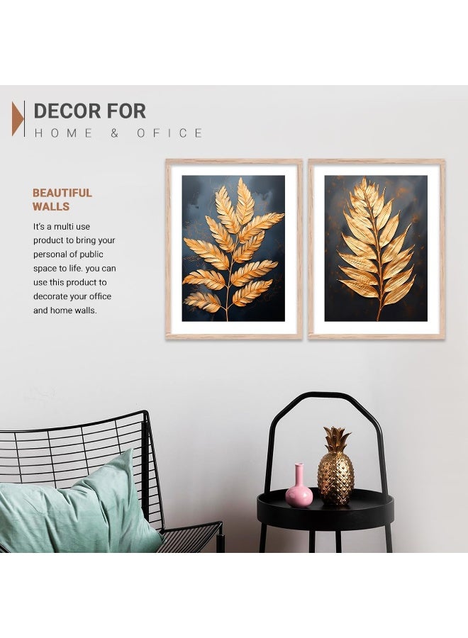 Home Trove Kotart Aesthetic Modern Art Wall Paintings With Frame For Living Room Bedroom Office Wall Decoration - Home Decor Frames (10 X 13 Inch, Multicolor) Set Of 2 (D)  - Image 5