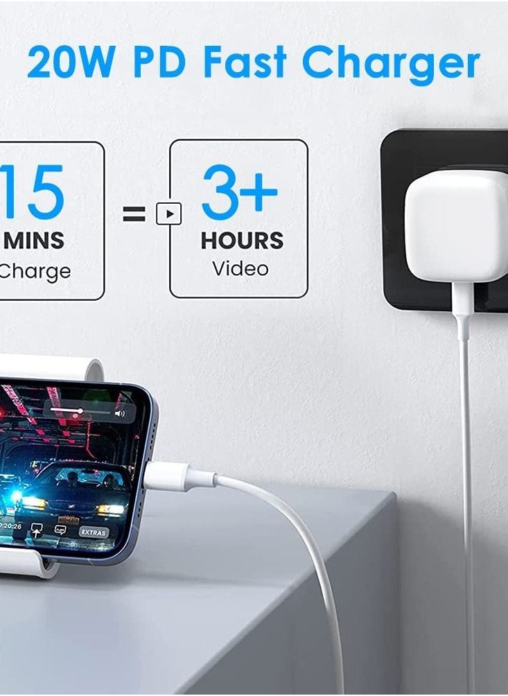 SHOPI - 20W Foldable Fast Charging Wall Adapter Compatible with Apple iPhone 12 Pro Max/11 Pro Max/SE, iPad - Image 1