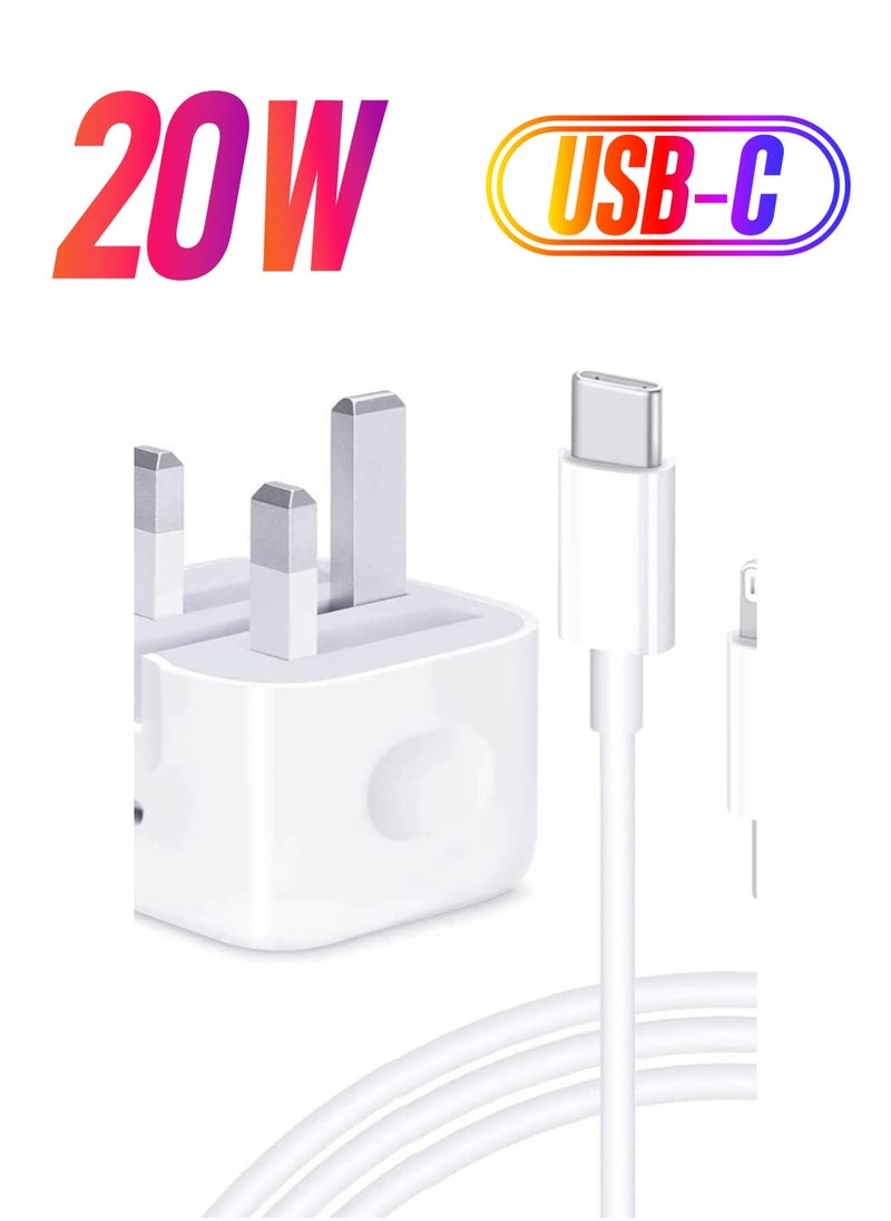 SHOPI - 20W Foldable Fast Charging Wall Adapter Compatible with Apple iPhone 12 Pro Max/11 Pro Max/SE, iPad - Image 1