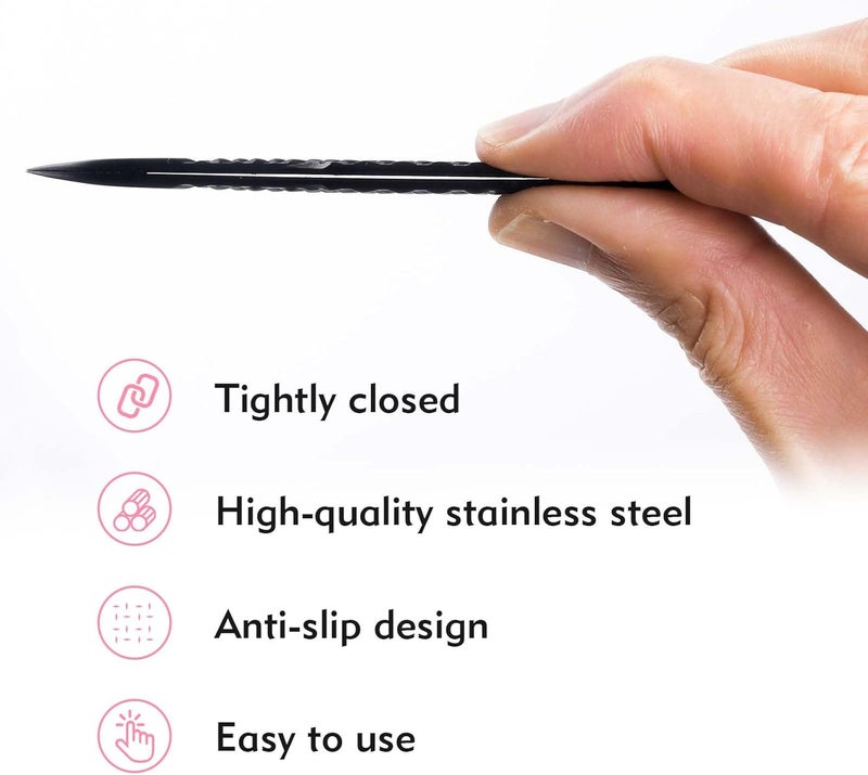 VEYES INC Lash Tweezers for Eyelash Extensions,High Precision Tweezers for Individual Classic and Volume Lash,Stainless Steel Tweezers-45 Degree - Image 4