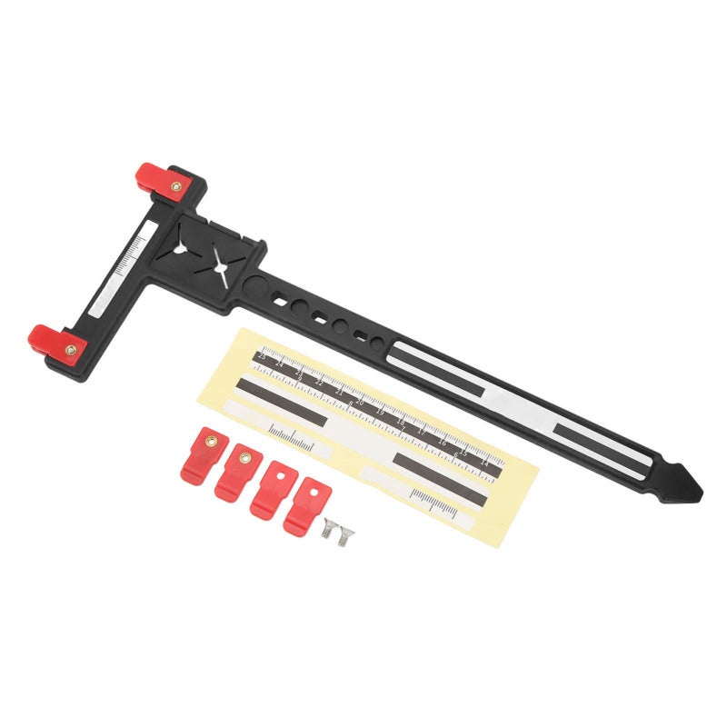 LWANO Arrow Measuring T Ruler Plastic Accurate Compound Recurve Bow Tuning T Ruler for Archery Black - Image 2