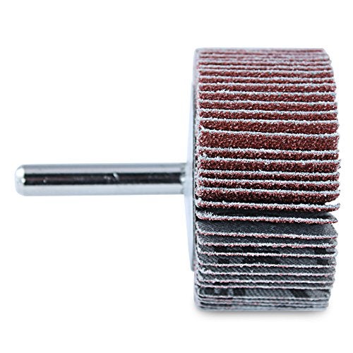BHA Aluminum Oxide Shank Mounted Flap Wheels, 2” x 1” x 1/4”, 40 Grit - 5 Pack - Image 4