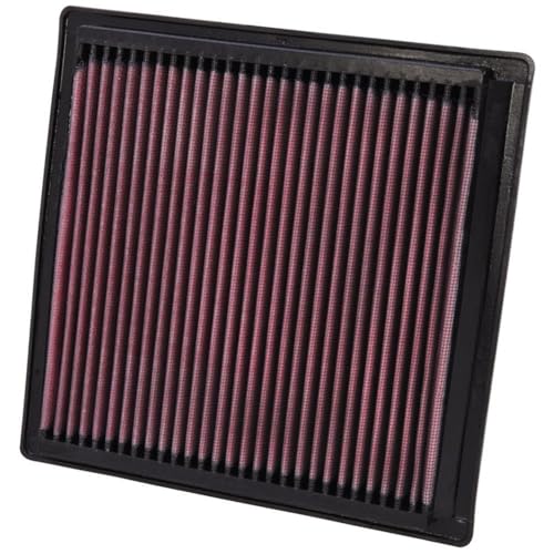 K+N فلتر هواء المحرك K&N: زيادة القوة والسحب، قابل للغسل، فلتر هواء بديل متميز: متوافق مع 2004-2009 دودج/كرايسلر (دورانغو، أسبن)، 33-2288 - Image 1