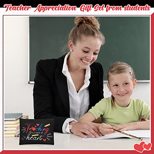 Highergo 16 Pcs Teacher Appreciation Gift Set for Women, 8 Makeup Pouch Cosmetic Bags and 8 Bangle Bracelets, Valentine Graduation Teachers Day Thank You Gifts(Rule Style) - Image 4