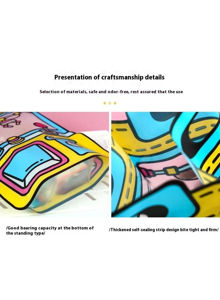 10-Pack Gift Bag Graduation Season Gift bags, Claw Machine Gift Bags, Snack Packaging Bags, Cute Souvenir Bags, Children's Birthday Tote Bags (Blue + Pink, 18 x 24.5 x 6 cm) - Image 2