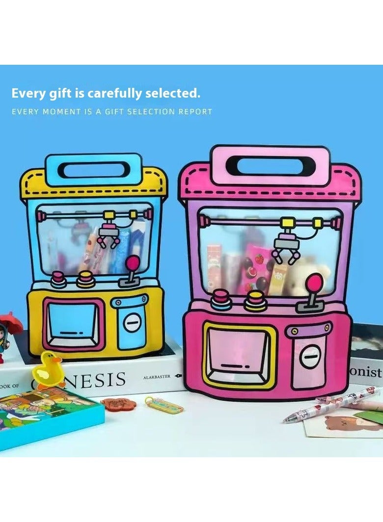 10-Pack Gift Bag Graduation Season Gift bags, Claw Machine Gift Bags, Snack Packaging Bags, Cute Souvenir Bags, Children's Birthday Tote Bags (Blue + Pink, 18 x 24.5 x 6 cm) - Image 5