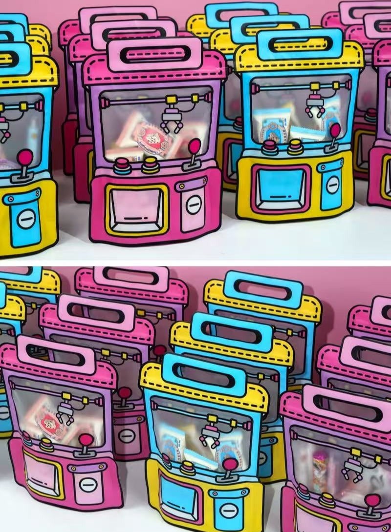 10-Pack Gift Bag Graduation Season Gift bags, Claw Machine Gift Bags, Snack Packaging Bags, Cute Souvenir Bags, Children's Birthday Tote Bags (Blue + Pink, 18 x 24.5 x 6 cm) - Image 1