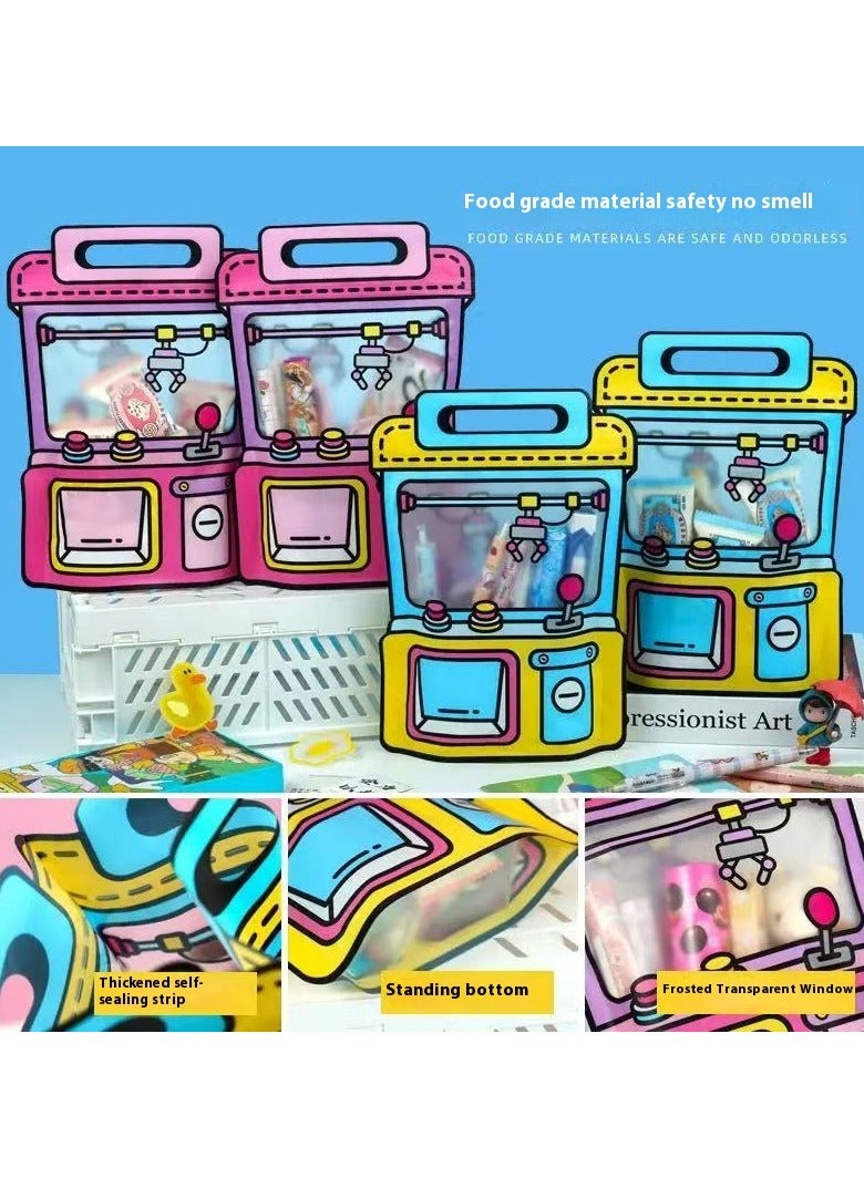 10-Pack Gift Bag Graduation Season Gift bags, Claw Machine Gift Bags, Snack Packaging Bags, Cute Souvenir Bags, Children's Birthday Tote Bags (Blue + Pink, 18 x 24.5 x 6 cm) - Image 3