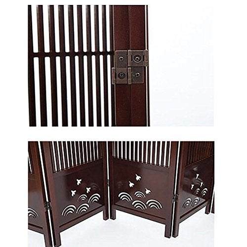 DEEKOUDT 8 Pcs 47x47mm Double Acting Hinges Furniture Folding Screen Hinges, Antique Red - Image 4