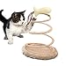 Andiker Interactive Cat Toy Cat Plush Toy with Spiral Spring Plate and Funny Ball or Mouse Interactive Stainless Steel Spring Rotating Cat Creative Toy to Kill time and Keep Fit Fish - Image 3
