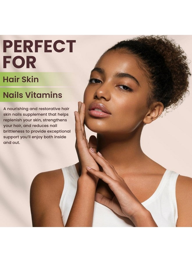 Nzuri Elixir Hair Skin And Nails Vitamins For Women And Men With Biotin Folate And Vitamin D For Daily Growth Supplement To Reducing Dryness Thinning And Loss 32 Oz. - Image 4
