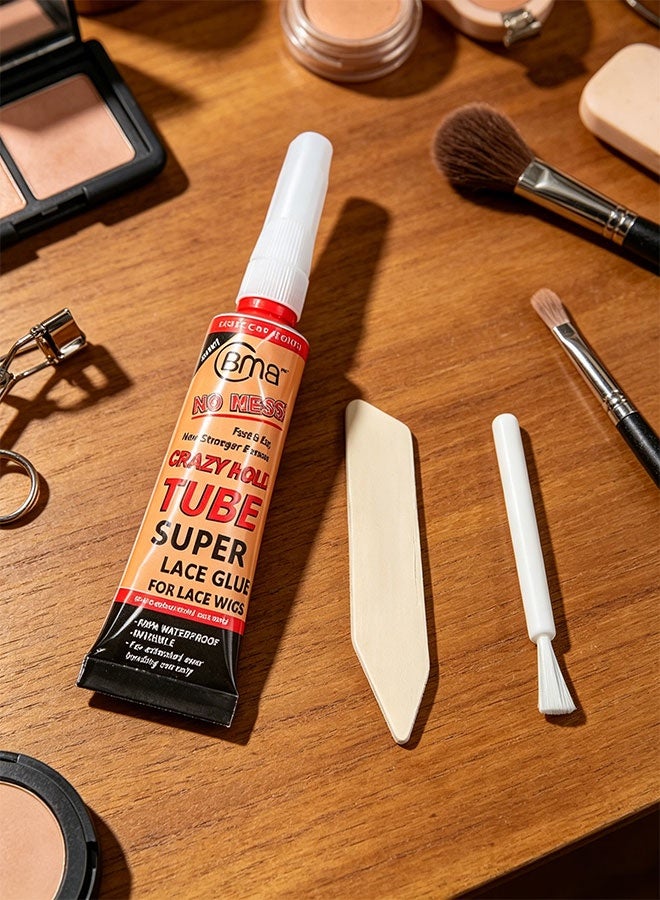 BMB 2 Pcs Tube Super Lace Glue For Lace Wigs,100% Waterproof Invisible,Super Lace Glue Waterproof Super Fix, Wig Glue, Waterproof Adhesive Glue (12ml+30ml) - Image 2