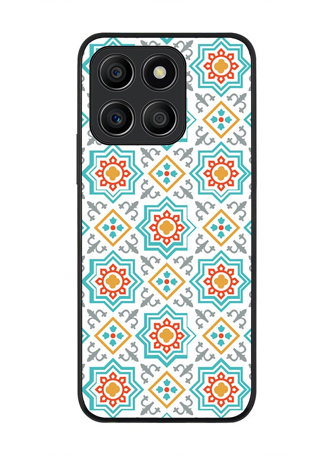 Stylizedd Rugged Black Edge Case for Honor X8b, Slim fit Soft Case Flexible Rubber Edges Anti Drop TPU Gel Thin Cover -  Moroccan Mosaic - Image 1