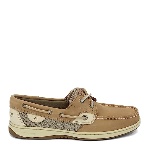 Sperry Women's Bluefish Boat Shoe, Linen/Oat, 8.5 - Image 3