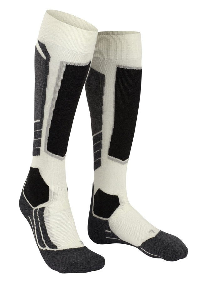FALKE Women's SK2 Wool Ski Socks, Merino, Knee High, Mid Weight, Breathable Quick Dry, Warming Winter Athletic Sock, White (Off-White 2040), 6.5-7.5, 1 Pair - Image 3