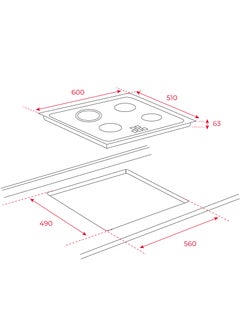 TEKA Built-in 60 cm Vitroceramic Hob with Touch Control, 4 Cooking Zones, and 9 Power Levels TZ 6415  - Image 4