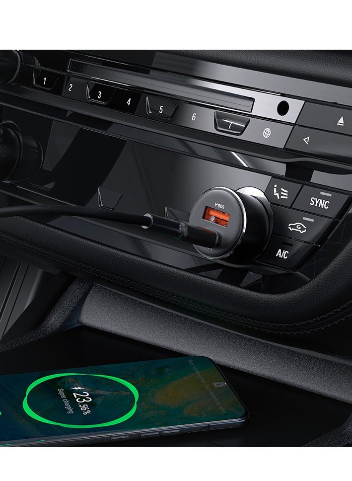 أسيفاست شاحن سيارة سريع 60 وات تايب سي و مدخل يو اس بي اي - Image 2