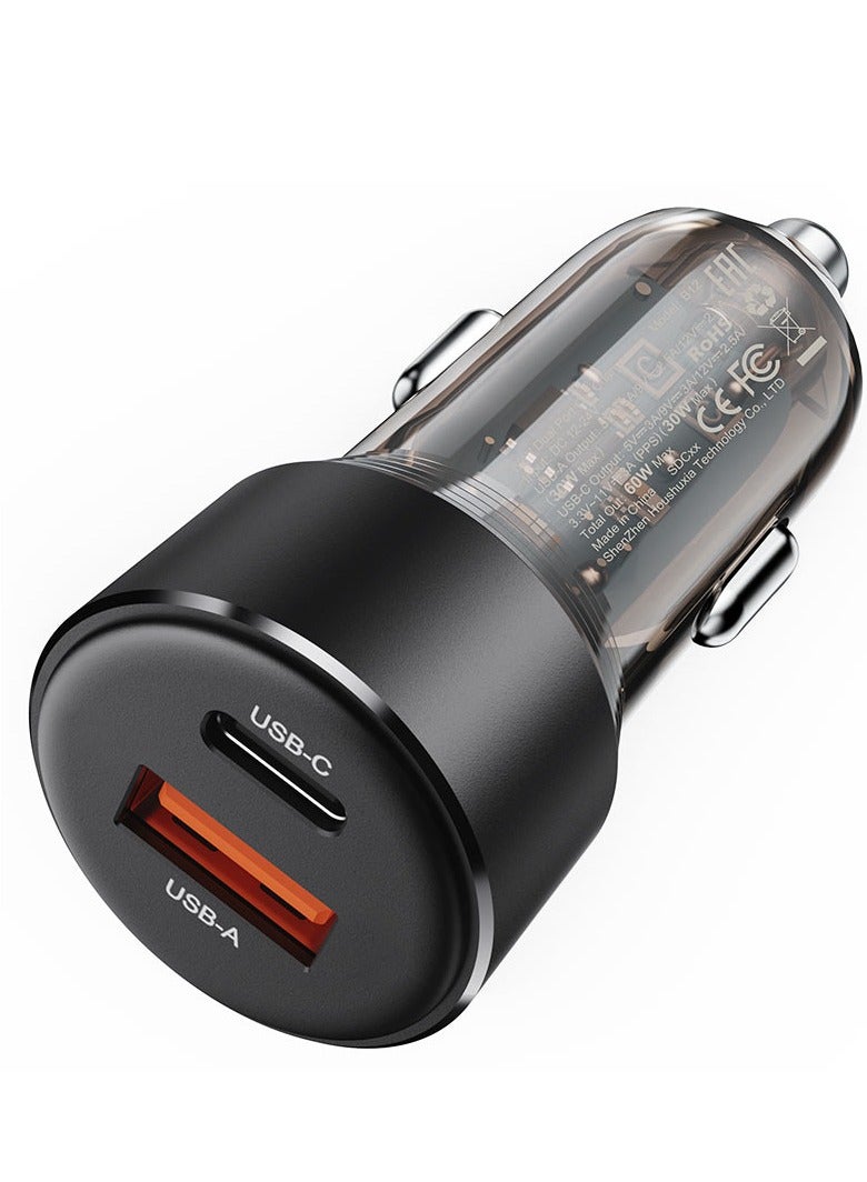 أسيفاست شاحن سيارة سريع 60 وات تايب سي و مدخل يو اس بي اي - Image 5