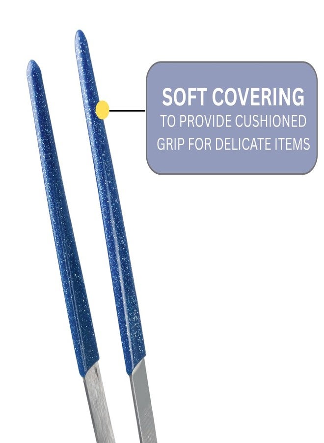 JEWEL TOOL 10" (25.4 cm Long Steam Tweezers | Brushed Stainless Steel | 3" (7.62 cm Vinyl-Coated Tips | Chemical Resistant | Great for Metal Crafting & Safe Handling - Image 5